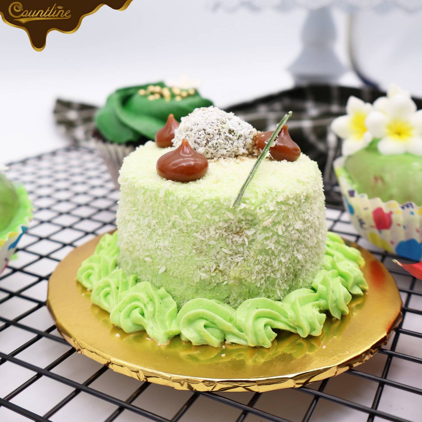 Small Pandan Cake (3 Pcs)