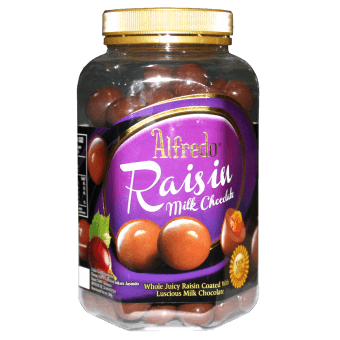 Alfredo Raisin Milk Chocolate Jar 300g