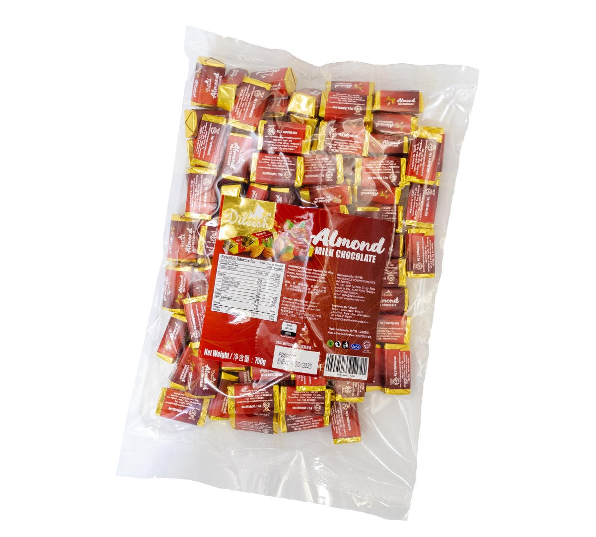 Dileesh Mini Chunky Almond Milk Chocolate 750g