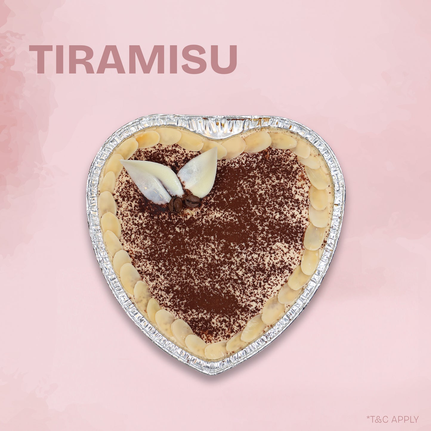 Tiramisu Cake (Heart shaped)