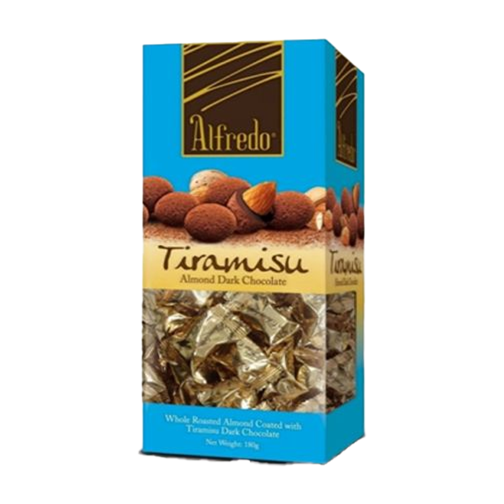 Alfredo Stand Box Tiramisu Almond Dark Chocolate 180g