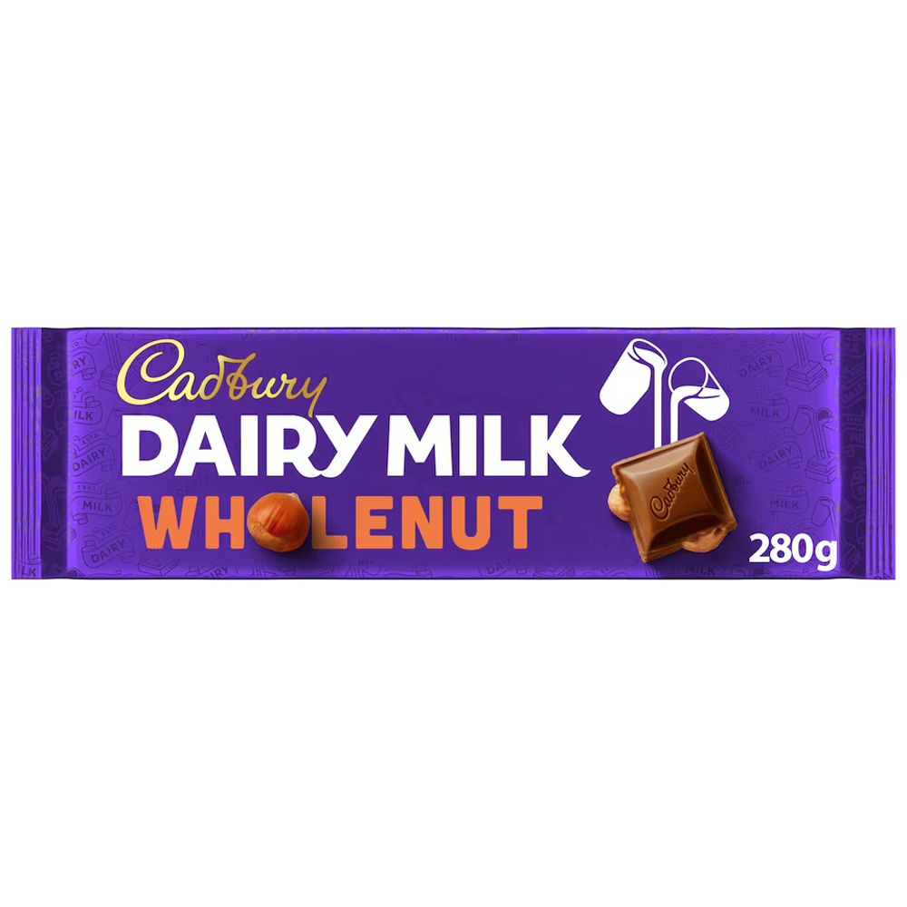 Cadbury Dairy Milk Whole Nut Milk Chocolate 280g