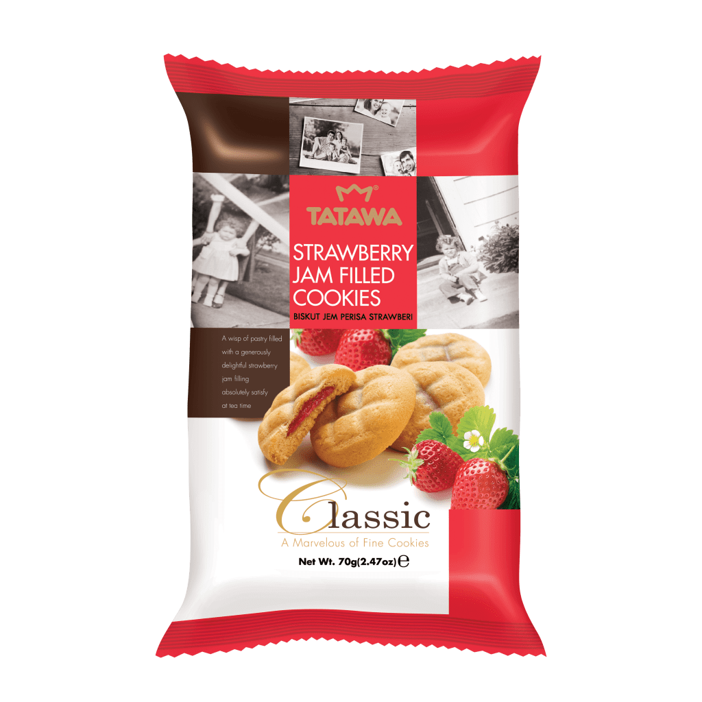Tatawa Classic Strawberry Jam Filled Cookies 70g