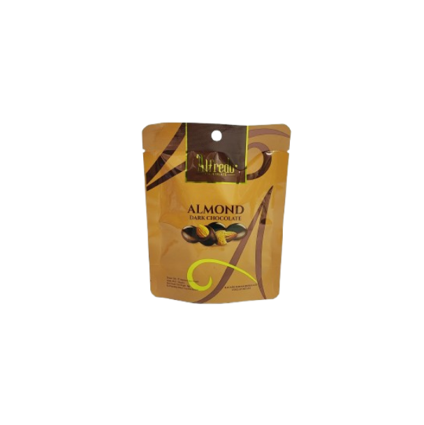 Alfredo Almond Dark Chocolate Pouch 50g