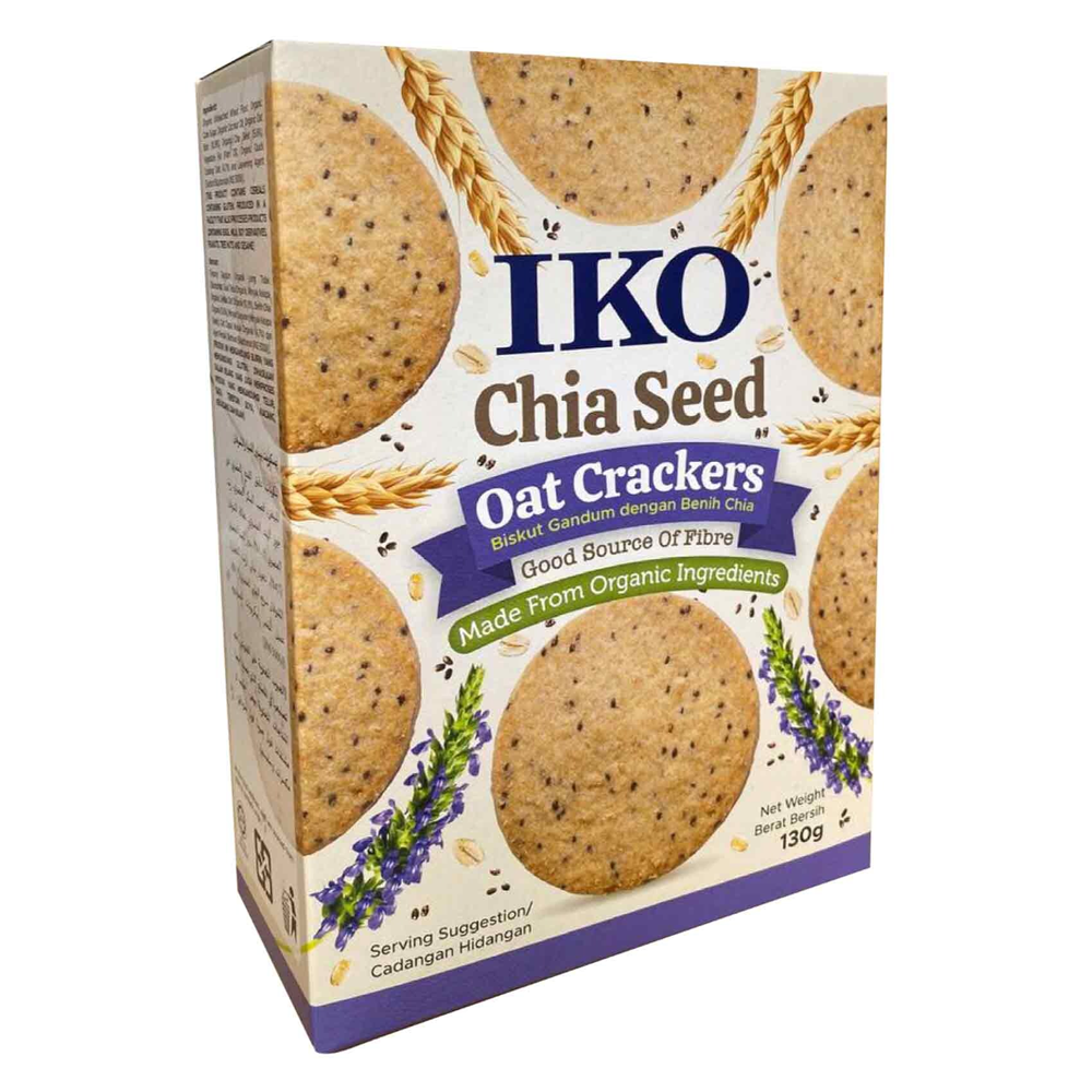 IKO Chia Seed Organic Oat Crackers 130g
