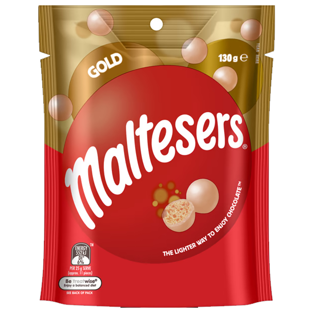 Maltesers Gold Chocolate Bag 130g