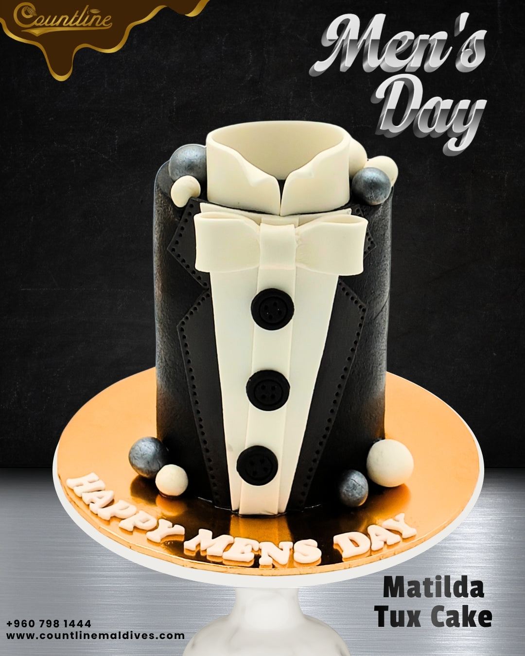 Men's Day Tux Cake (Black)