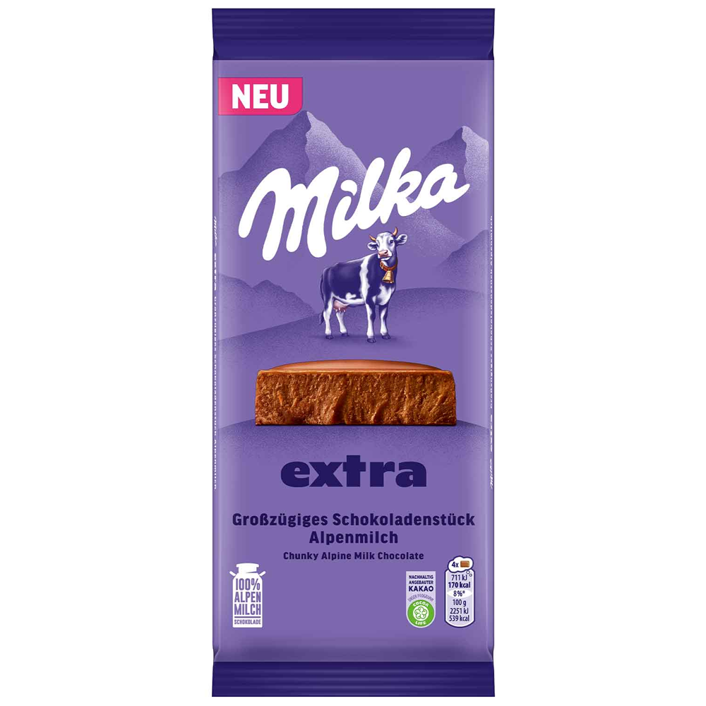Milka Extra Alpine Milk Chocolate 190g