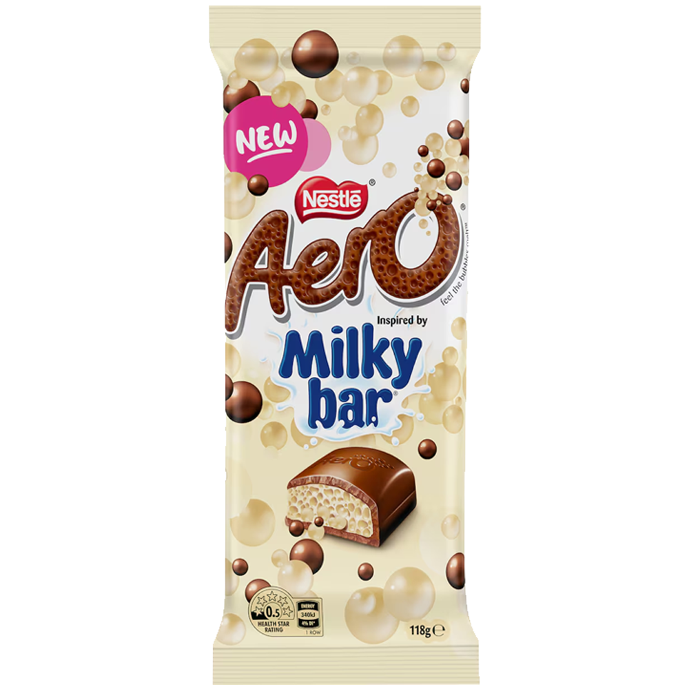 Nestle Aero Milky Bar Chocolate 118g