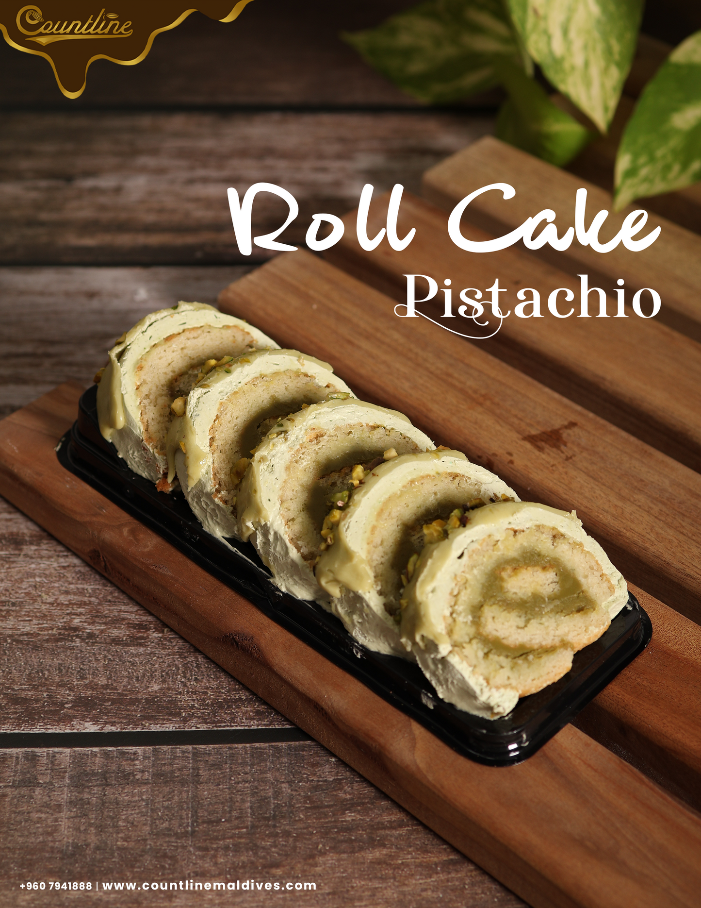 Pistachio Roll Cake