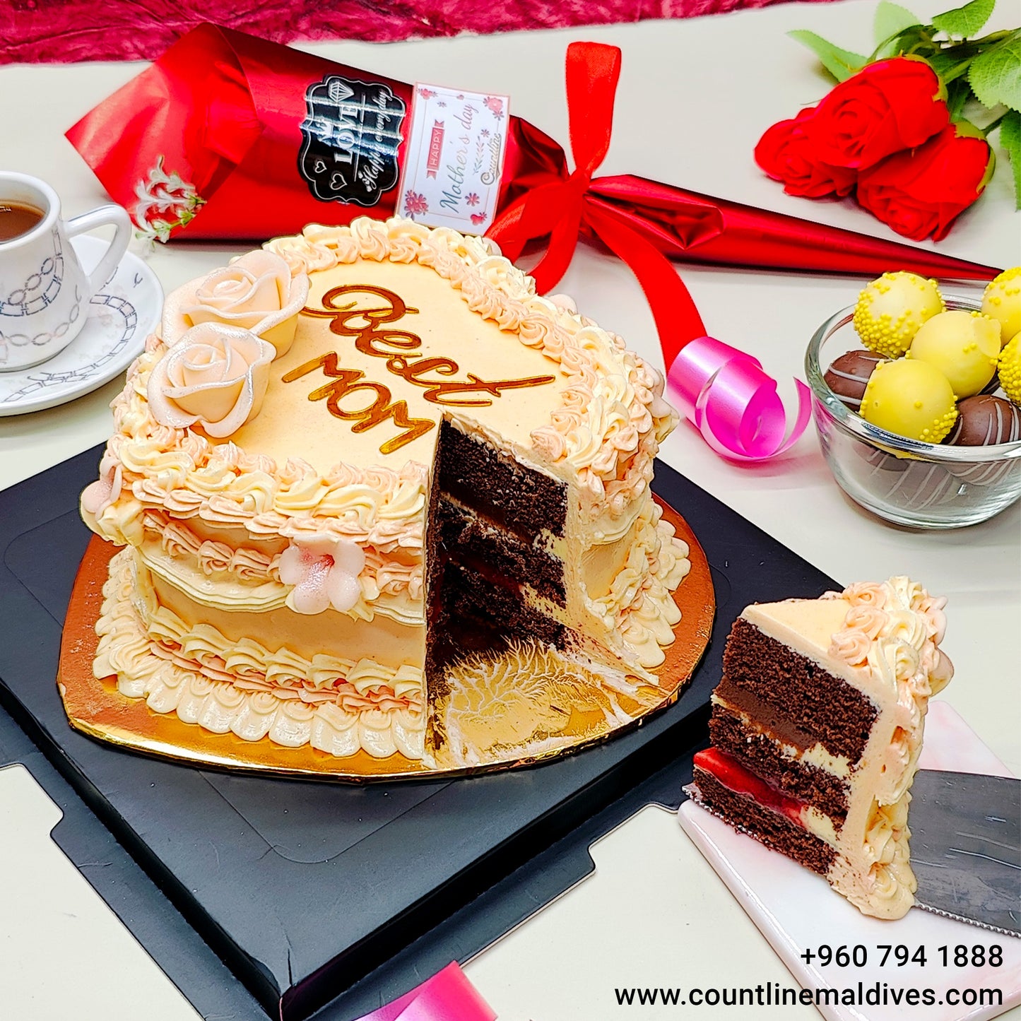 Chocolate Ganache with Raspberry Cake