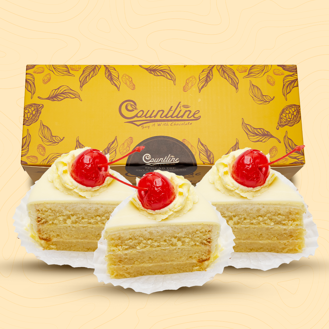 White Chocolate Cake Slices 3Pcs