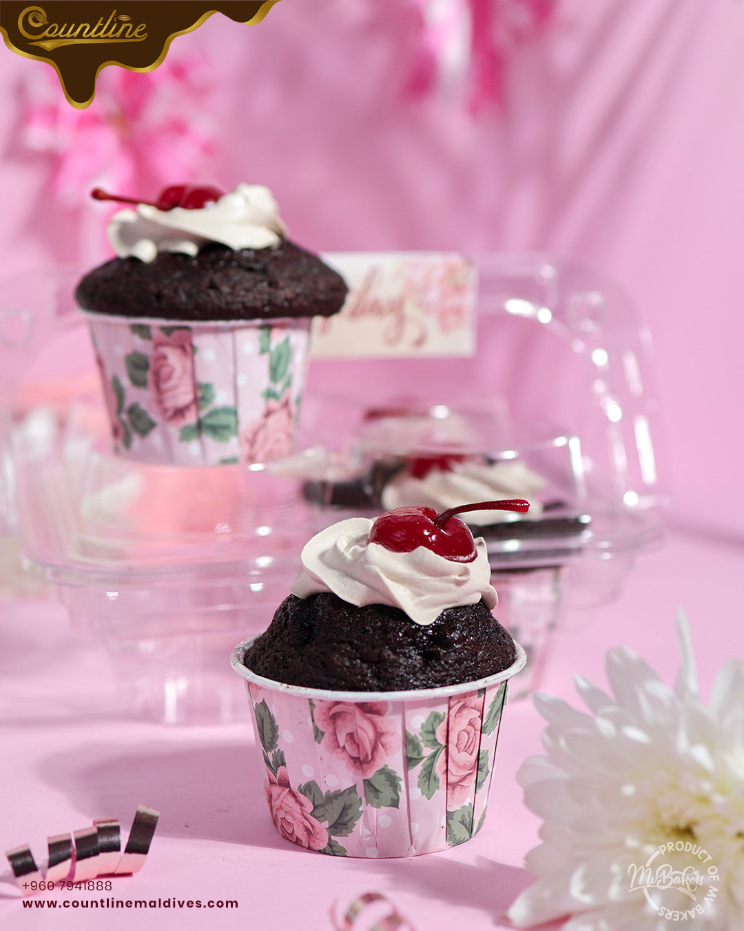 Black forest cup cake Box