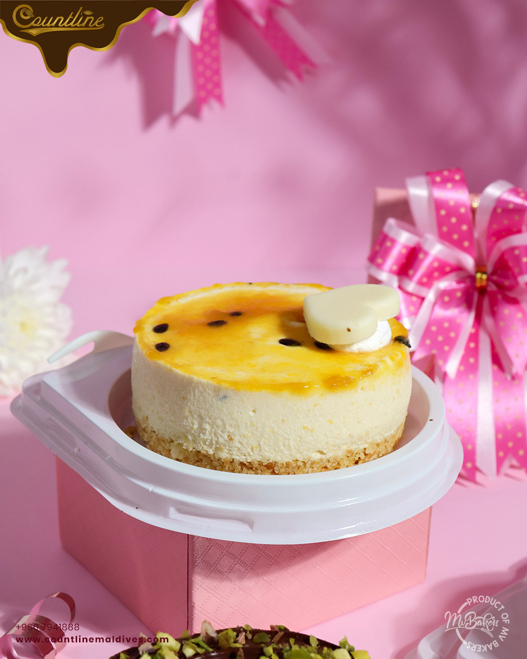 Mango and Passion Fruit Cheese Cake