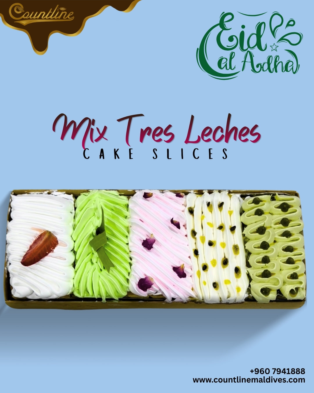 Mix Tres Leches Cake Slices