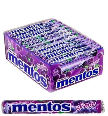 Mentos Grape Flavour Candy (14x29) 406g