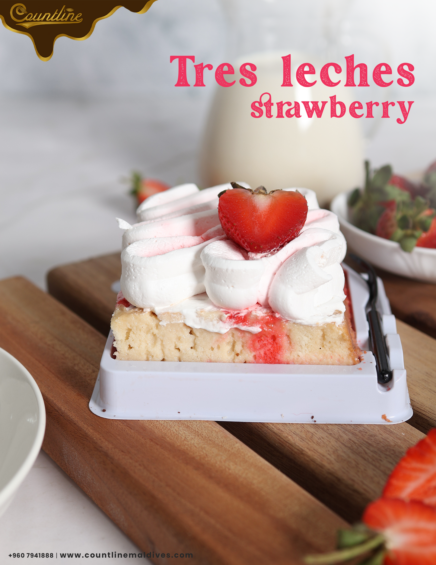 Tres Laches Stawberry (3pcs)