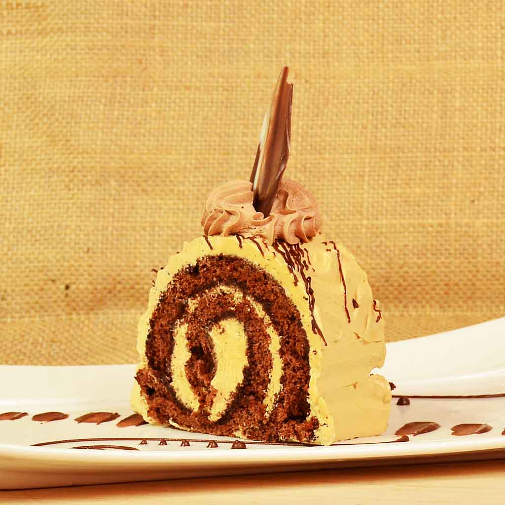 Swiss Roll Cake Slice - 6 pcs (Coffee)