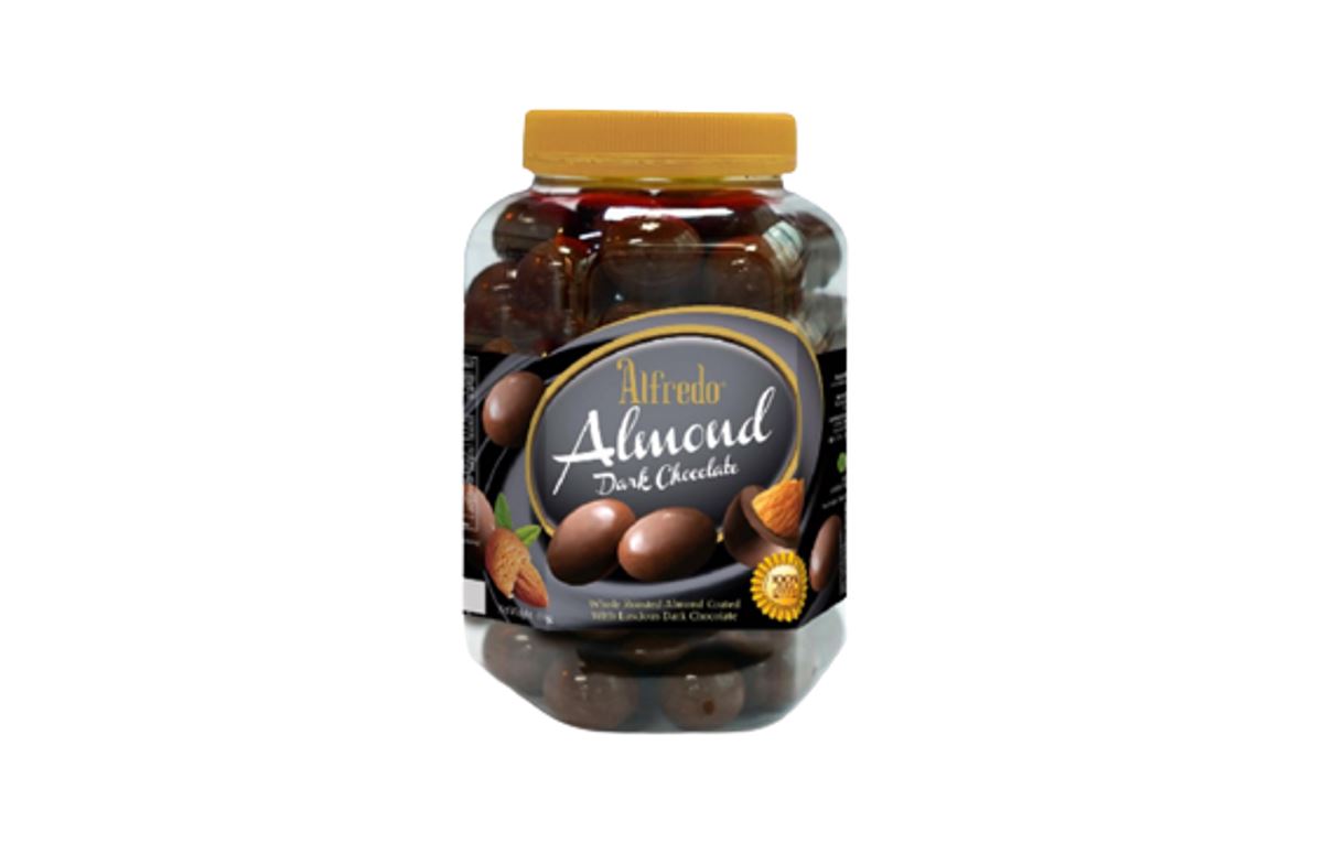 Alfredo Almond Dark Chocolate Jar 400g