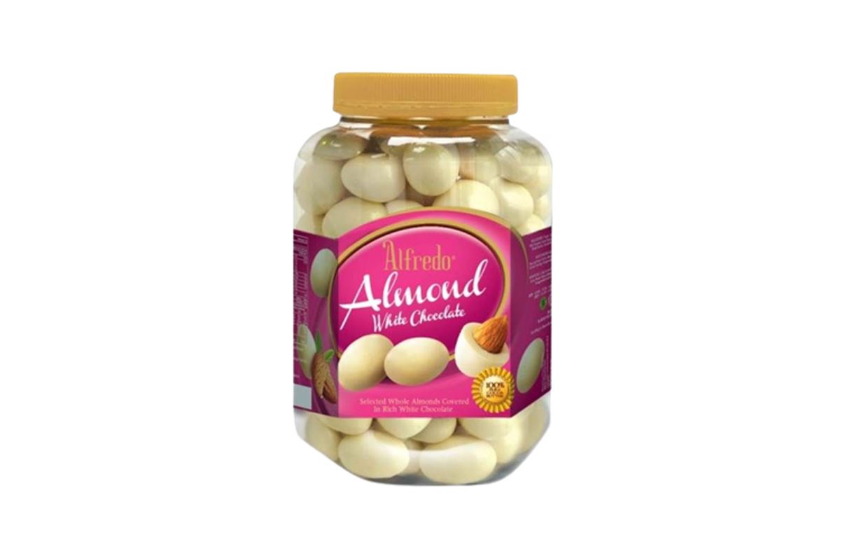 Alfredo Jar Almond White Chocolate 400g