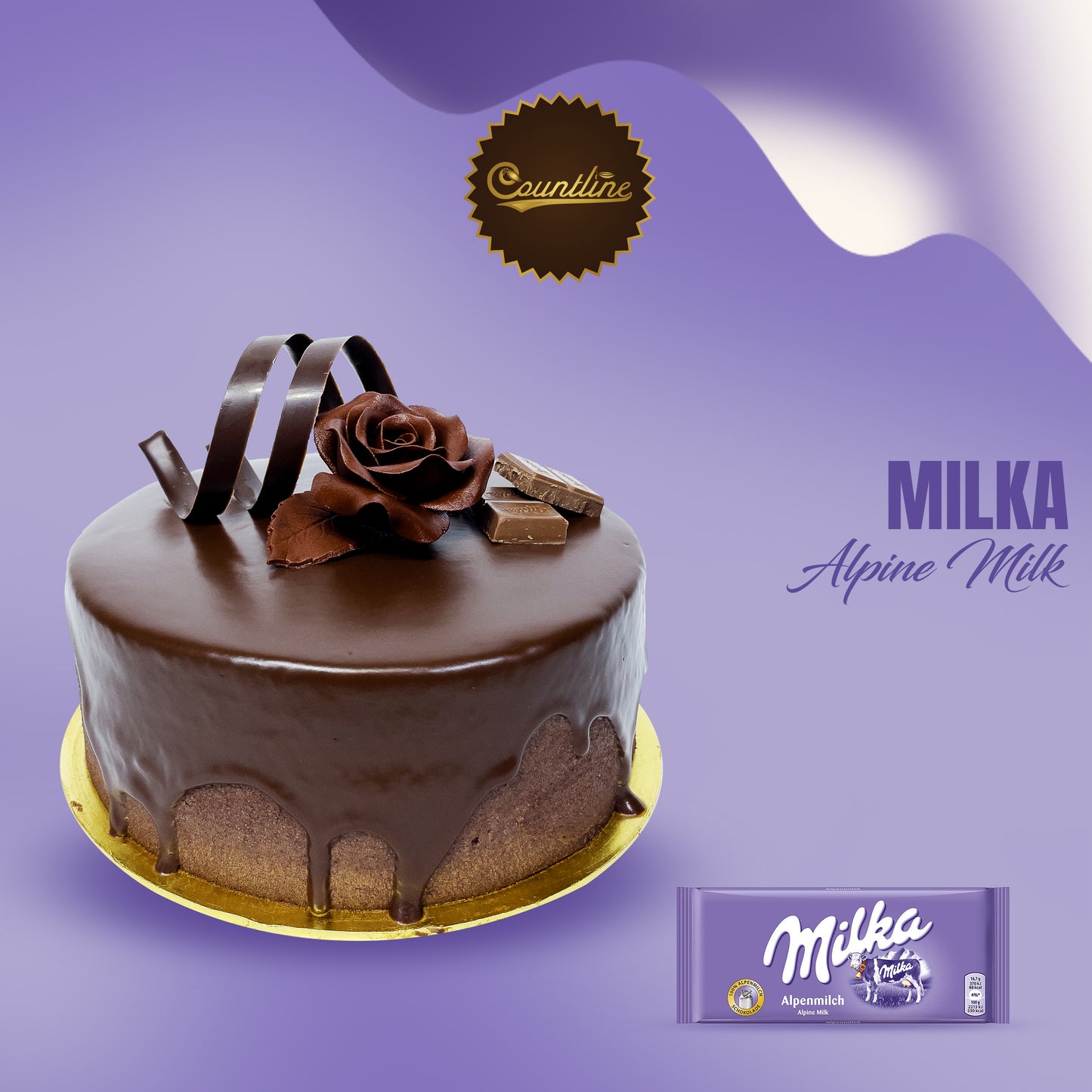 Milka Alpine Milk Chocolate cake