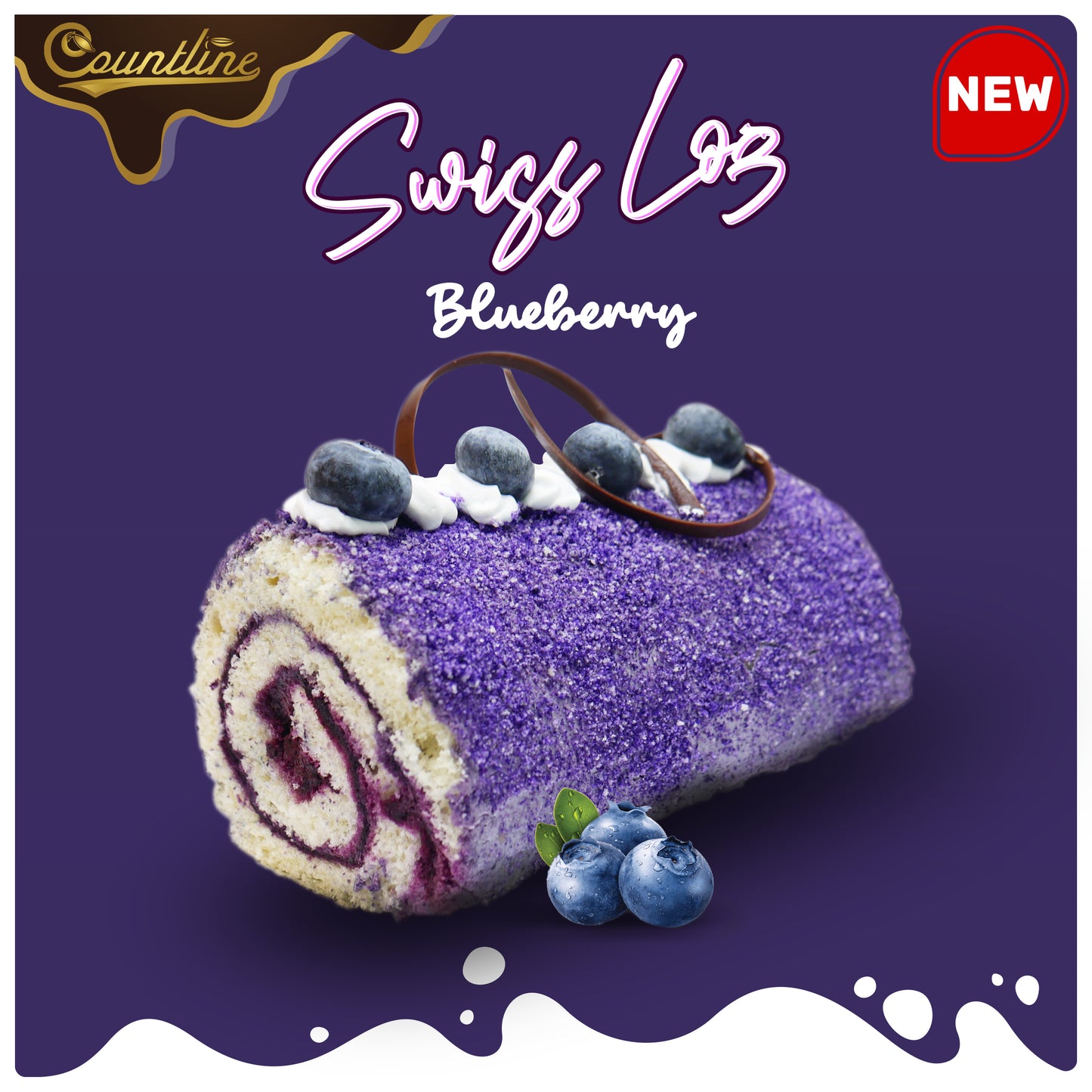 Blueberry Swiss Log