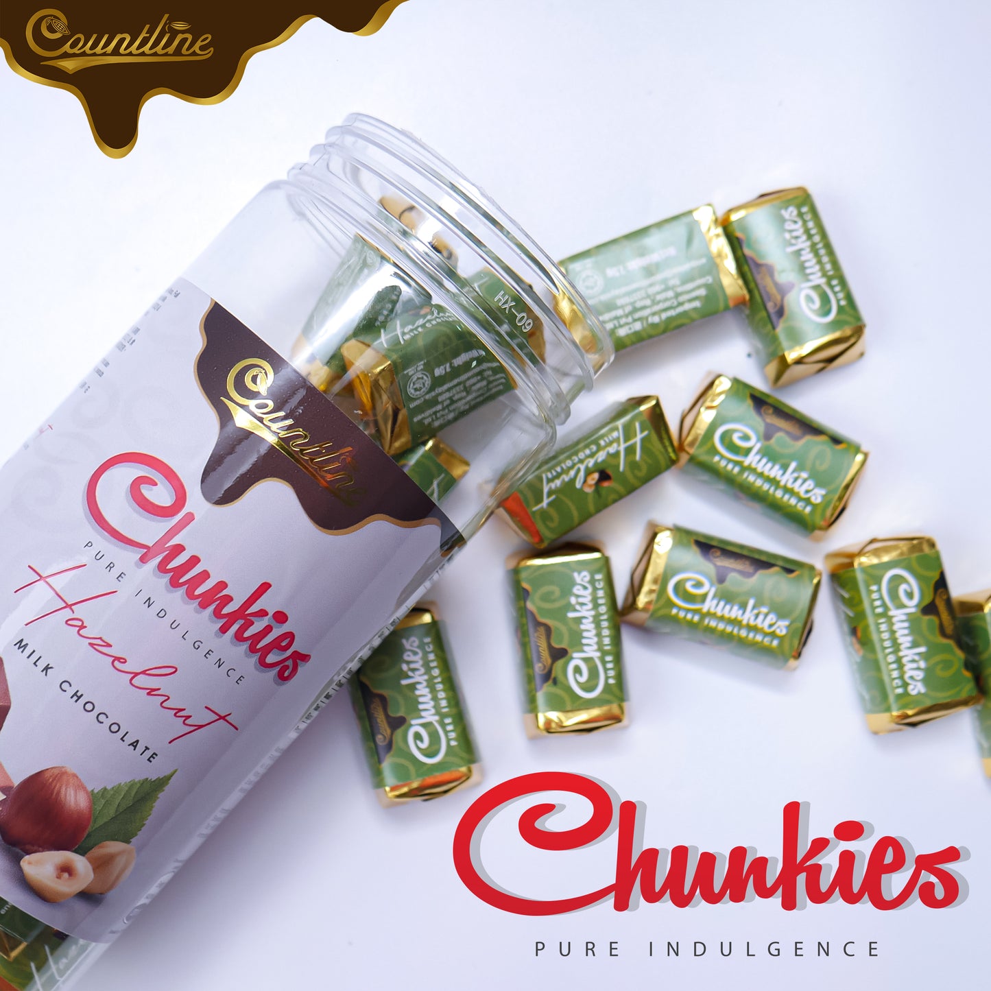 Countline Chunkies Hazelnut Jar 187.5g