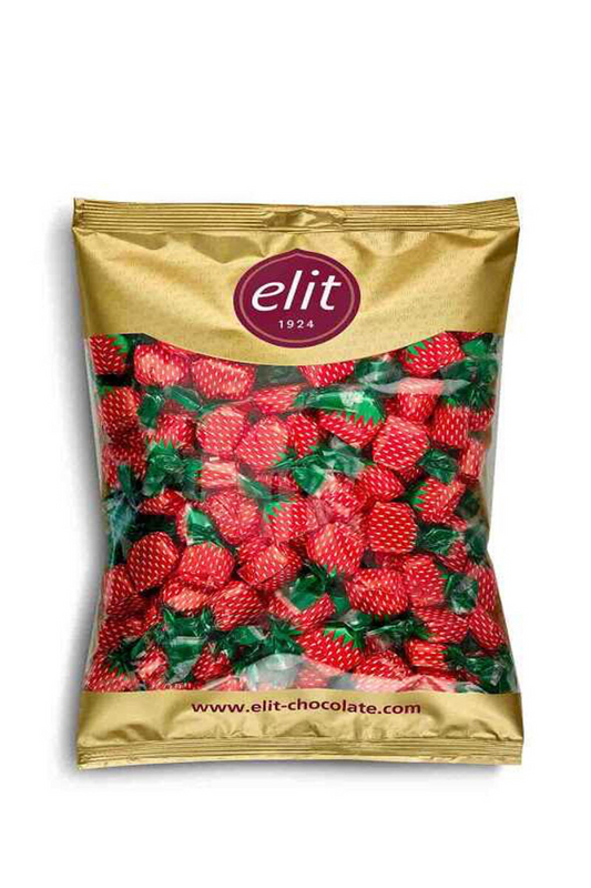 Elit Bulk Strawberry Fruit Filled Candy (Red) 1Kg