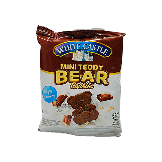 White Castle Mini Chocolate Teddy Bear Cookies 30g