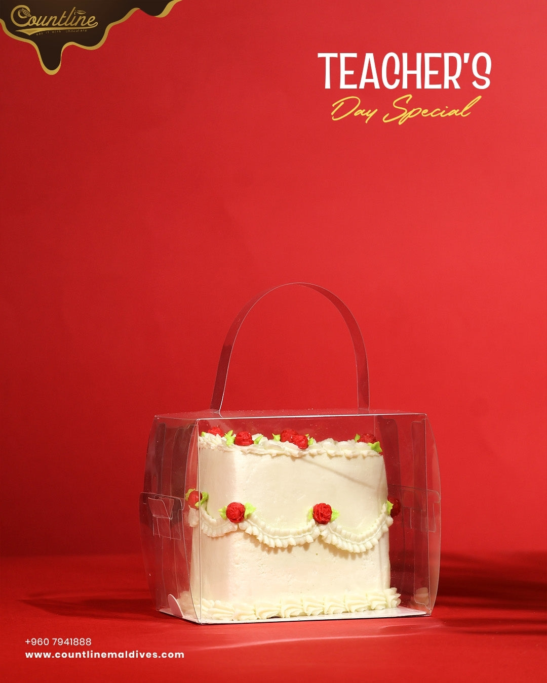 Teachers's Day Special Strawberry Cake Slice