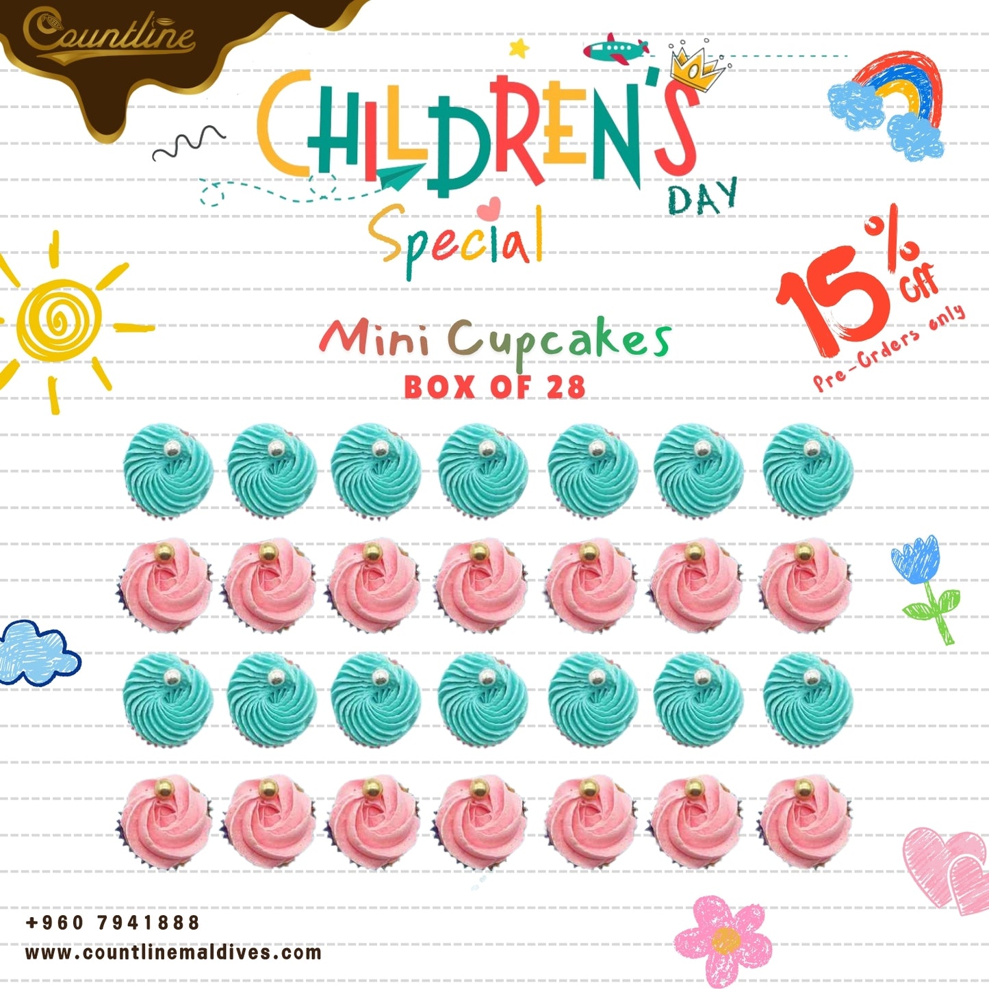Mini Cupcake Box of 28