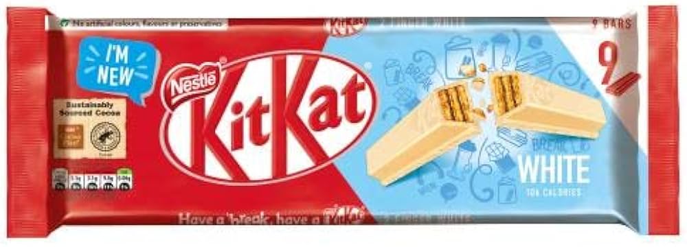 Kit Kat 2 Finger White 9 Bars Pack 186.3g