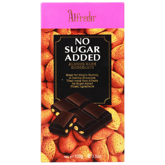 Alfredo No Sugar Added Almond Dark Chocolate 100g