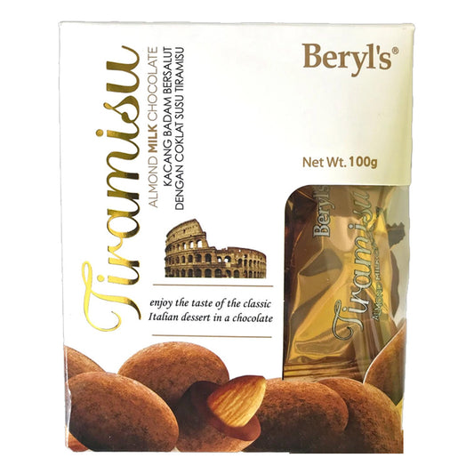 Beryl's Tiramisu Almond Milk Chocolate (Box) 100g