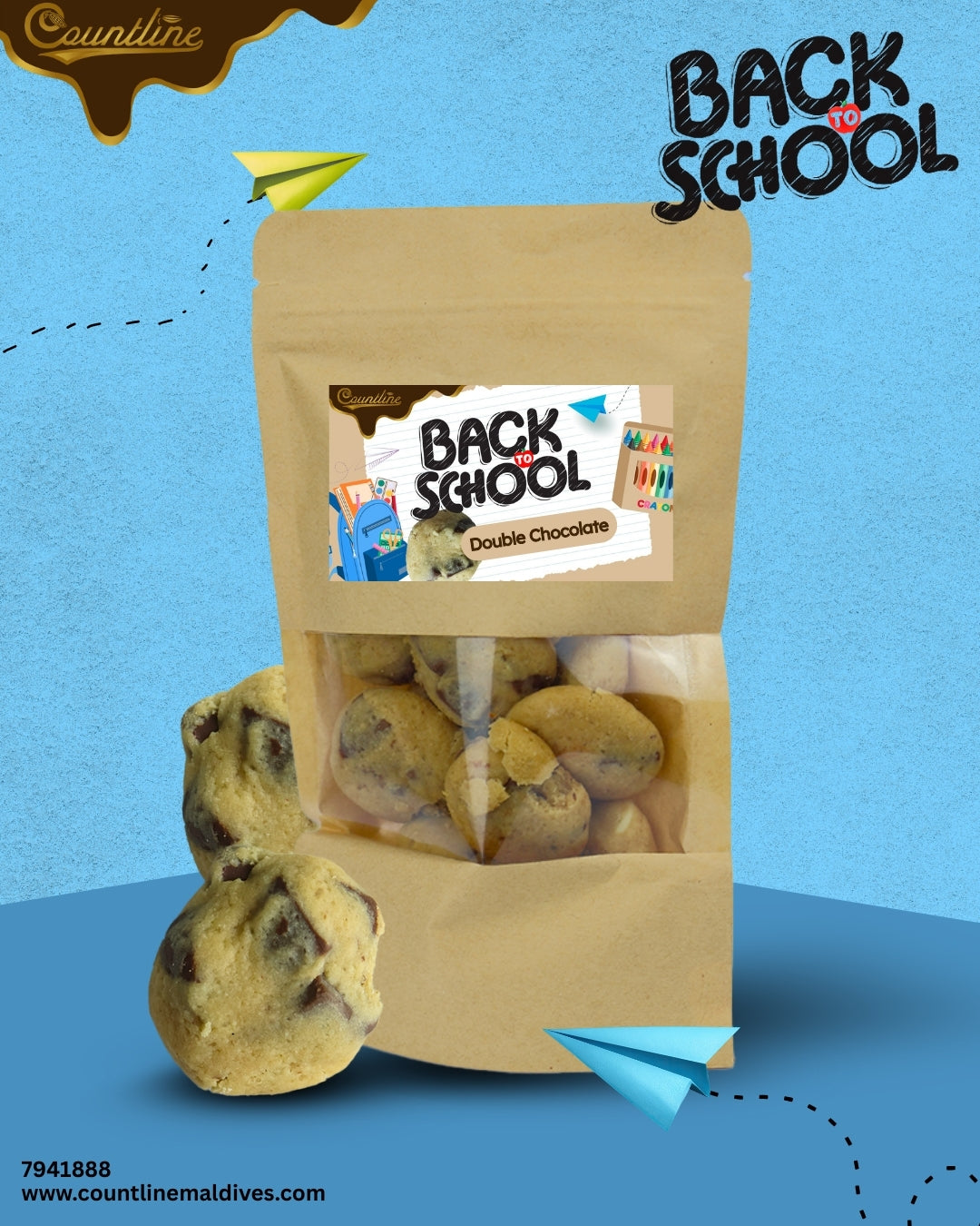 Back to School Double Chocolate Cookie pack