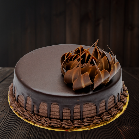 Round Shaped Dark Chocolate Cake