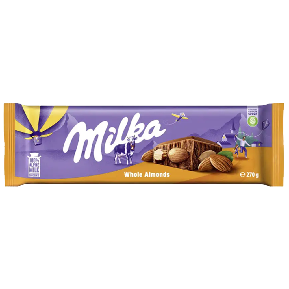 Milka Whole Almonds Milk Chocolate 270g
