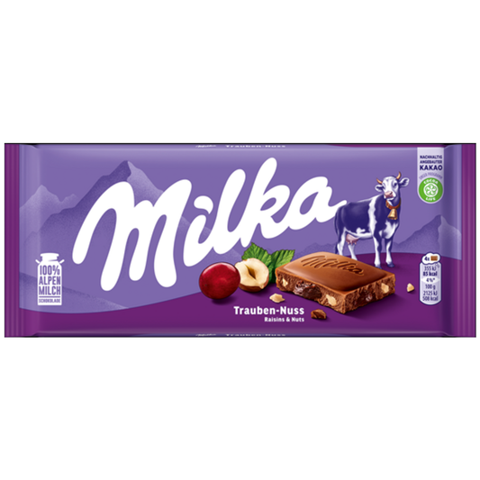 Milka Raisins & Nuts Chocolate 90g