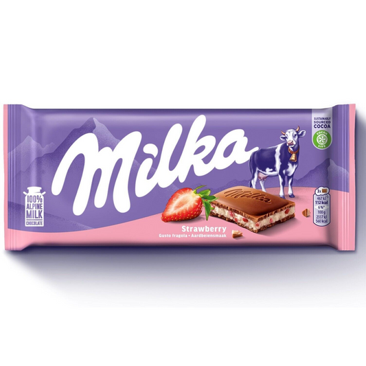 Milka Strawberry Chocolate 100g