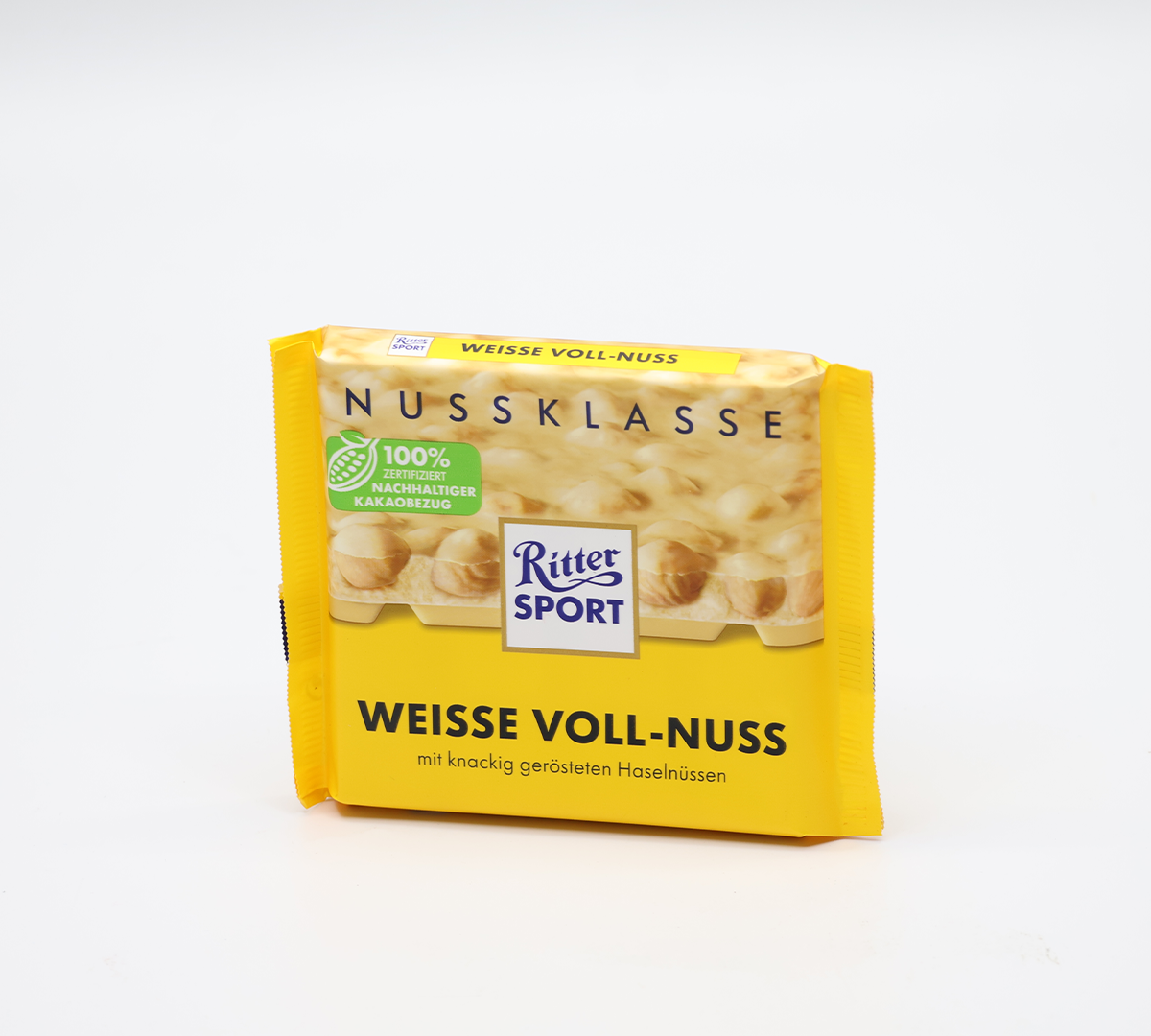 Ritter Sport White Chocolate with Whole Hazelnuts (Weisse Voll Nuss) 100g