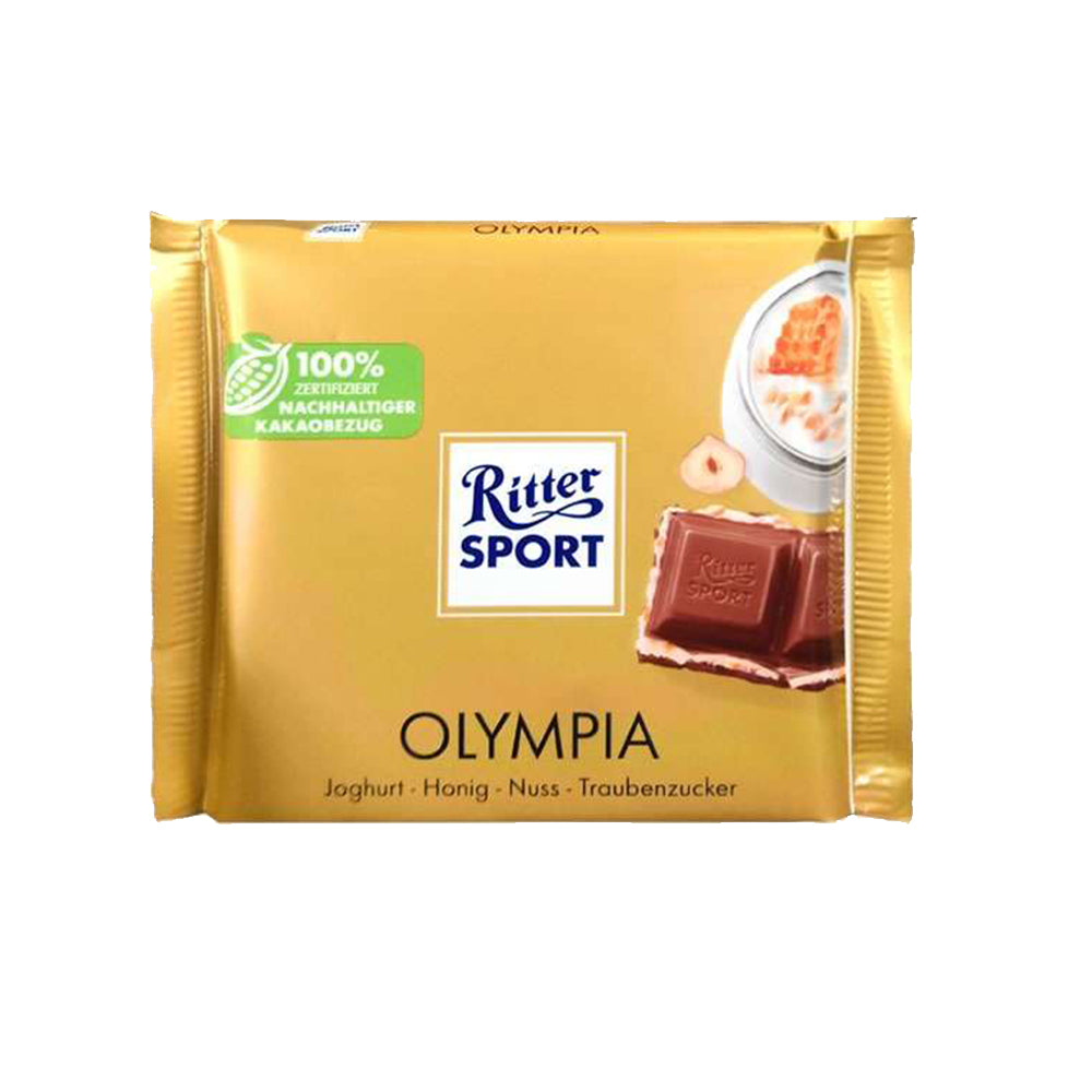 Ritter Sport Yoghurt, Honey & Hazelnut Chocolate (Olympia) 100g