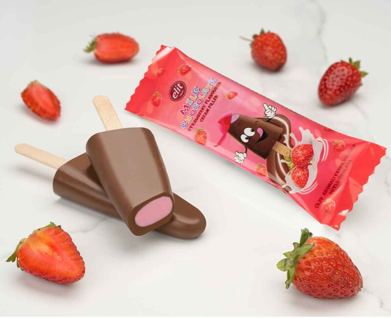 Elit Strawberry Cream Filled Milk Chocolate Stick 30g