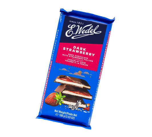 Wedel Dark Chocolate With Strawberry Filling 100g