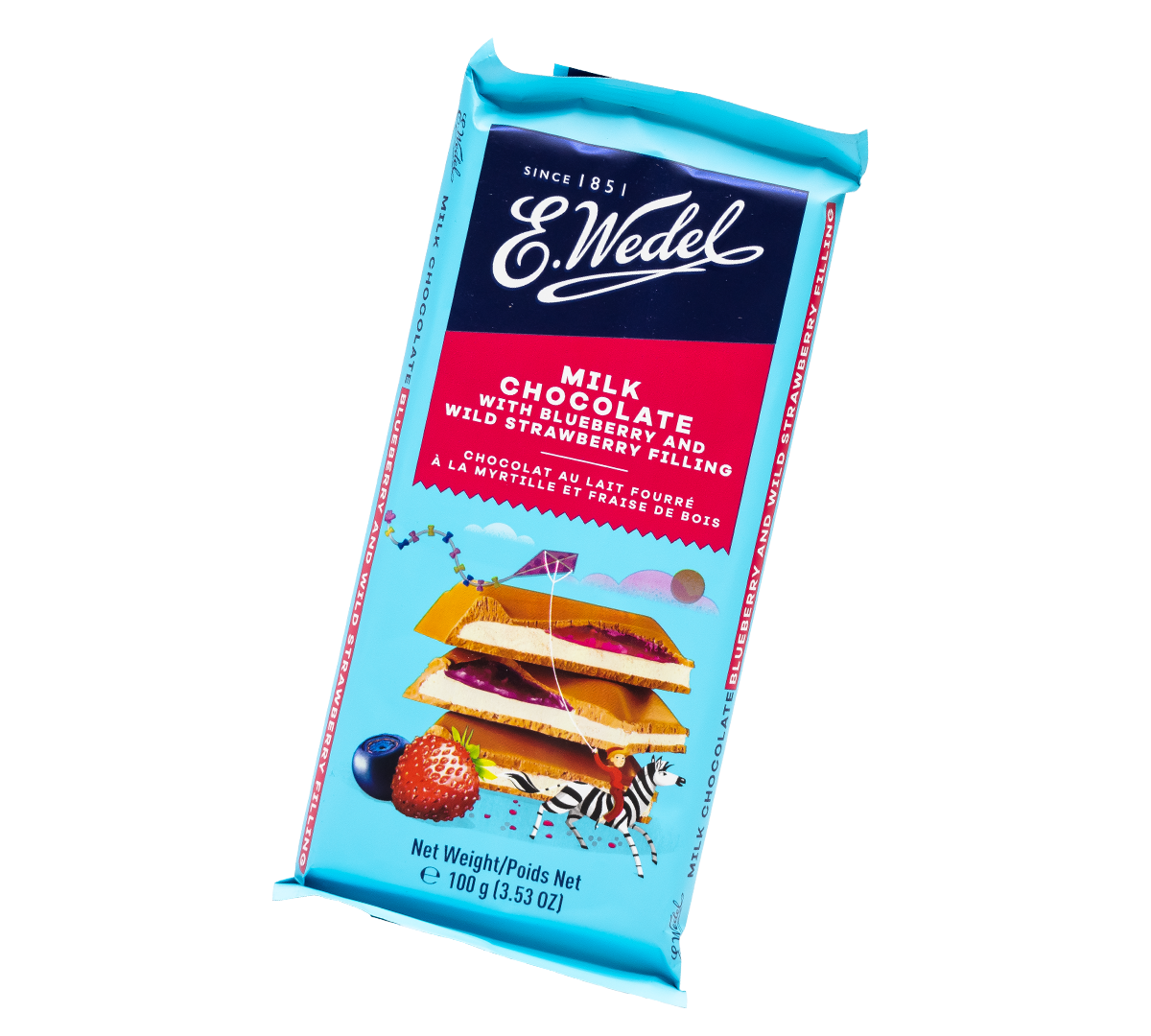 Wedel Milk Blueberry and Wild Strawberry Filling 100g