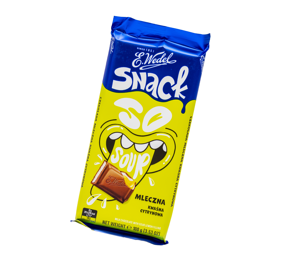 Wedel Milk Chocolate With Sour Lemon Filling 100g