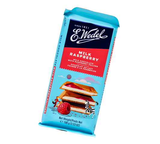 Wedel Milk With Raspberry Filling 100g