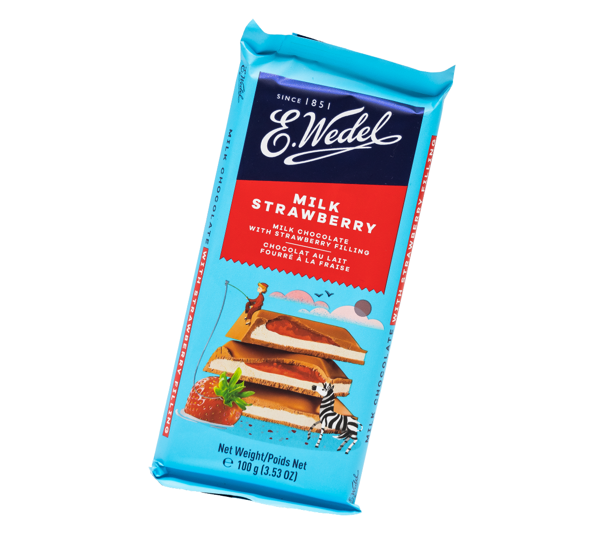 Wedel Milk With Strawberry Filling 100g