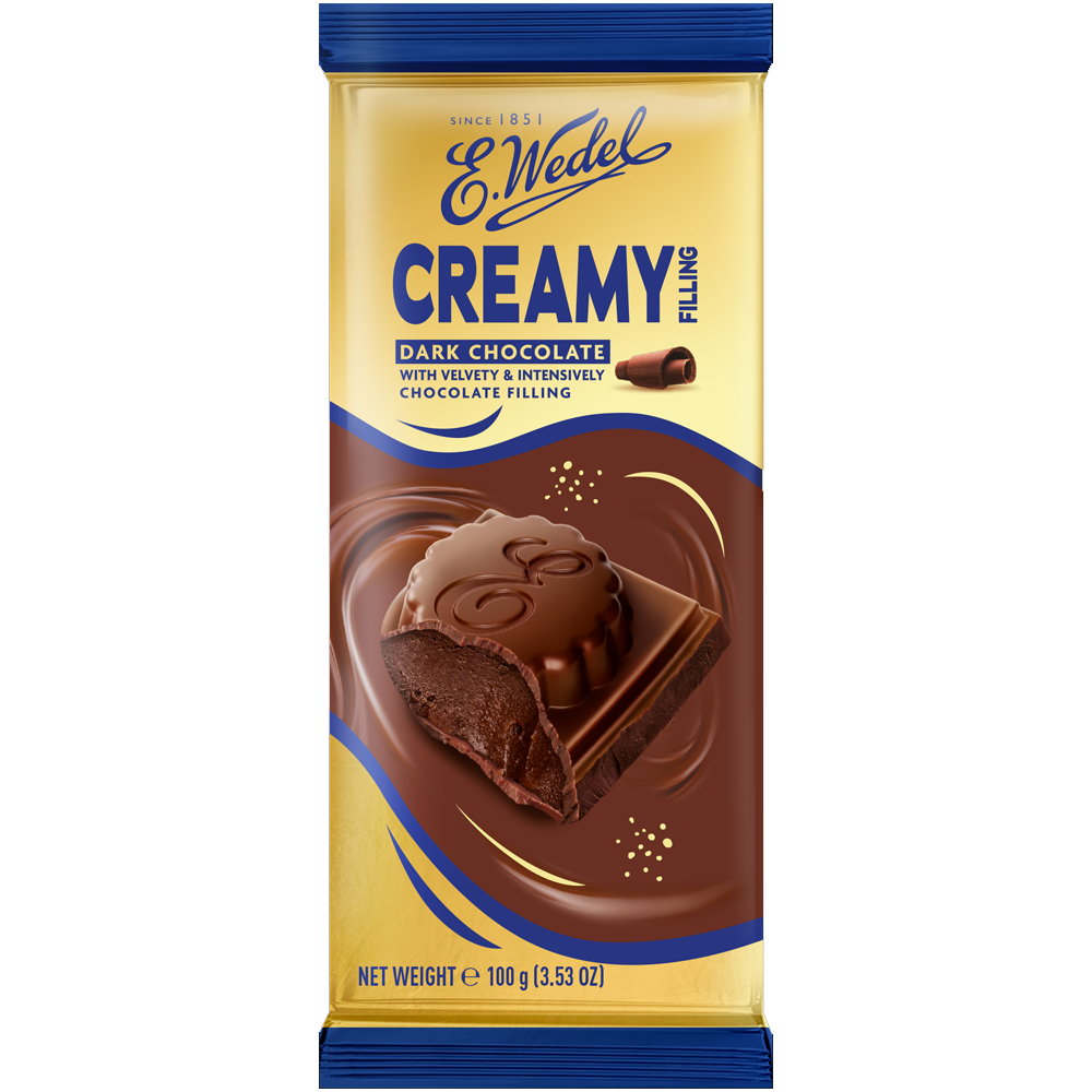 Wedel Creamy Filling Dark Chocolate 100g