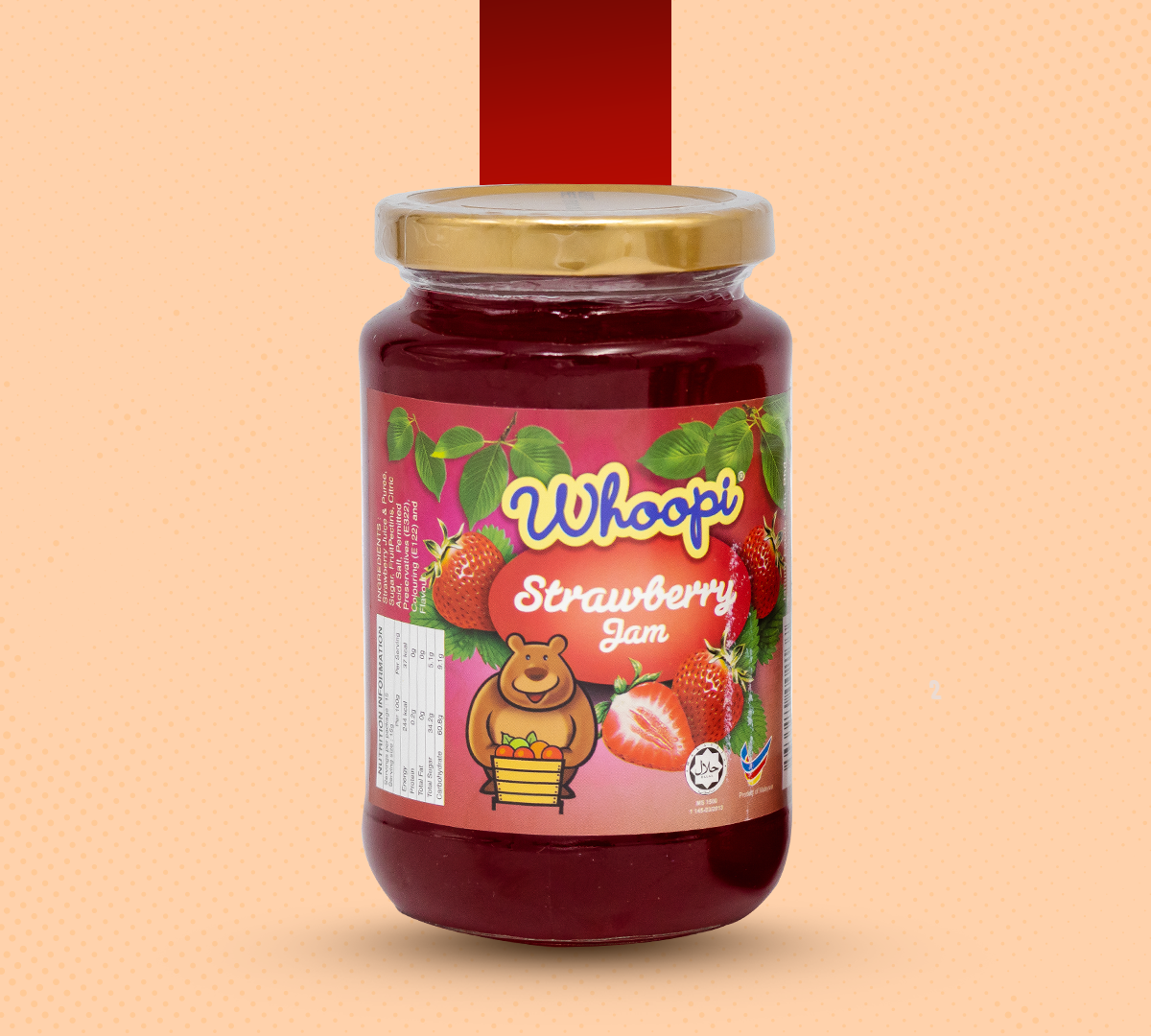 Whoopi Strawberry Jam 450g