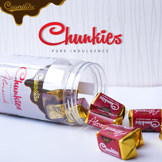 Countline Mini Chunky Bulk Pack Real Chocolate Almond 500G